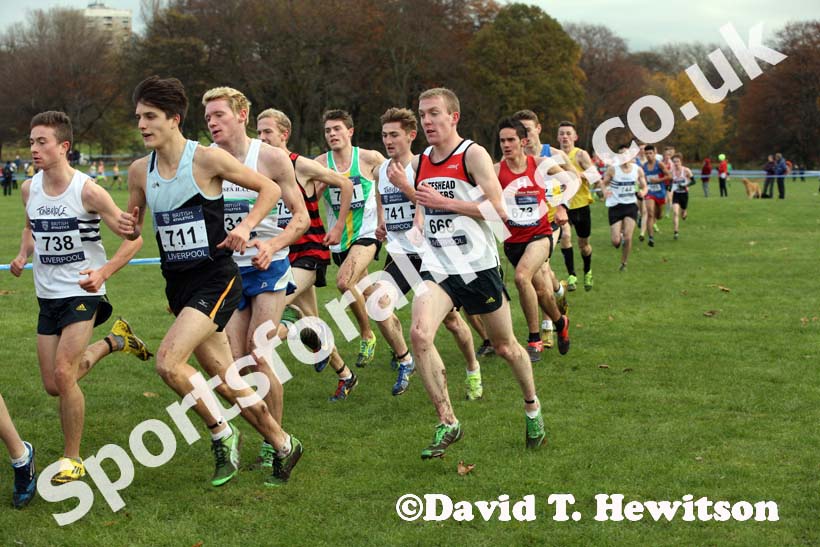 Calum Johnson (Gateshead Harriers) 669 junior mens Liverpool Cross Challenge. David T. Hewitson/Sports for All Pics